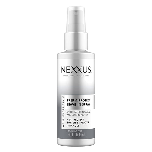 Nexxus Prep & Protect Leave-In Spray Weightless Style Detangler Leave-in Conditioner Spray Moisturizer, Detangler & Heat Protectant 4.1 oz