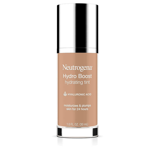 Neutrogena Hydro Boost Hydrating Tint with Hyaluronic Acid, Lightweight Water Gel Formula, Moisturizing, Oil-Free & Non-Comedogenic Liquid Foundation Makeup, 40 Nude Color, 1.0 fl. oz
