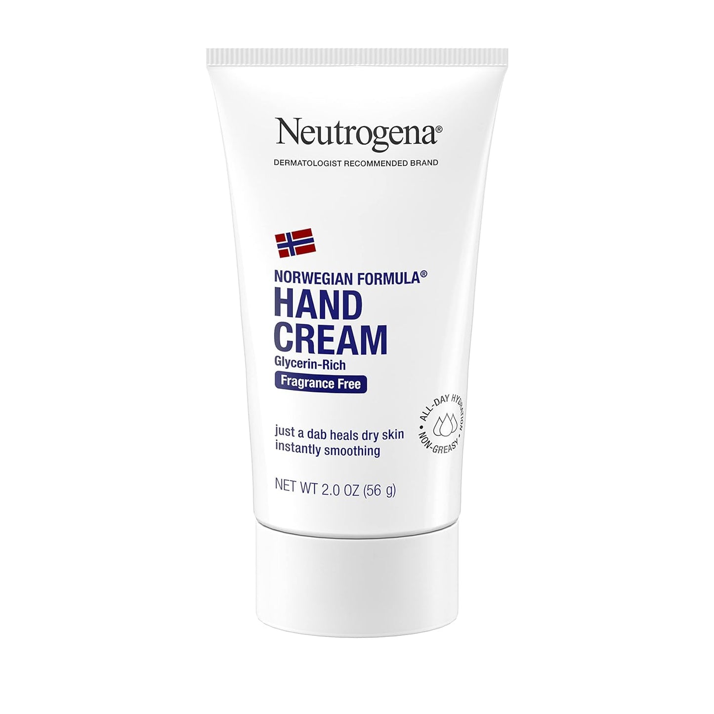 Neutrogena Norwegian Formula Moisturizing Hand Cream Formulated with Glycerin for Dry, Rough Hands, Fragrance-Free Intensive Hand Lotion, 2 Oz (Pack of 6)