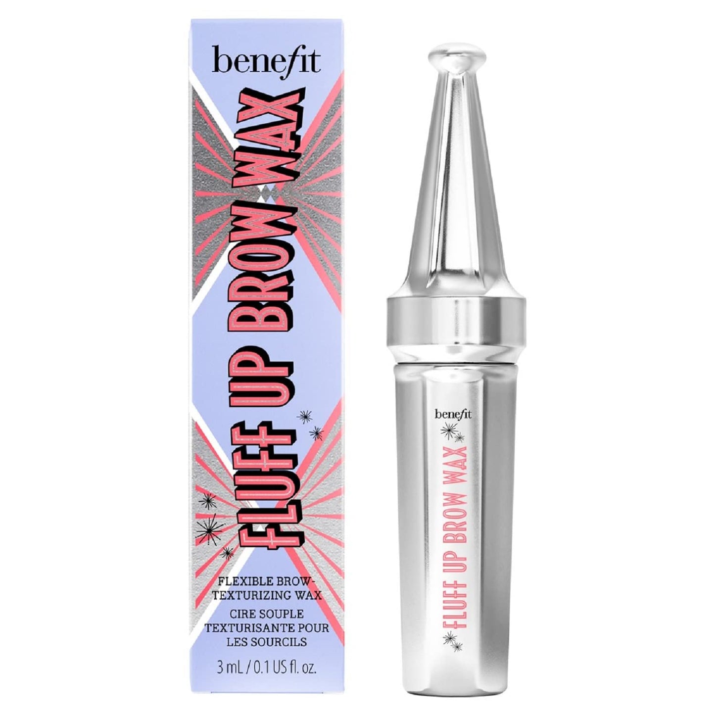 Benefit Cosmetics Mini Fluff Up Brow Flexible Brow-Texturizing Wax 0.1 oz / 2.9 mL