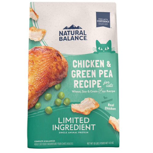 Natural Balance Pet Foods L.I.D. Dry Cat Food Green Pea & Chicken, 1ea/15 lb