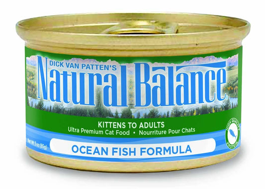 Natural Balance Pet Foods Ocean Fish Formula Canned Cat Wet Food 5.5 oz 24 Pack