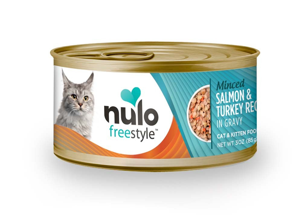 Nulo Minced Salmon and Turkey Recipe Canned Cat Wet Food 24Ea-3 Oz; 24 Pk