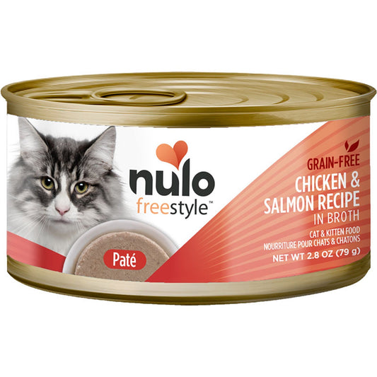 Nulo FreeStyle Smooth Pate Grain-Free Wet Cat Food Chicken and Salmon 12ea-2.8 oz