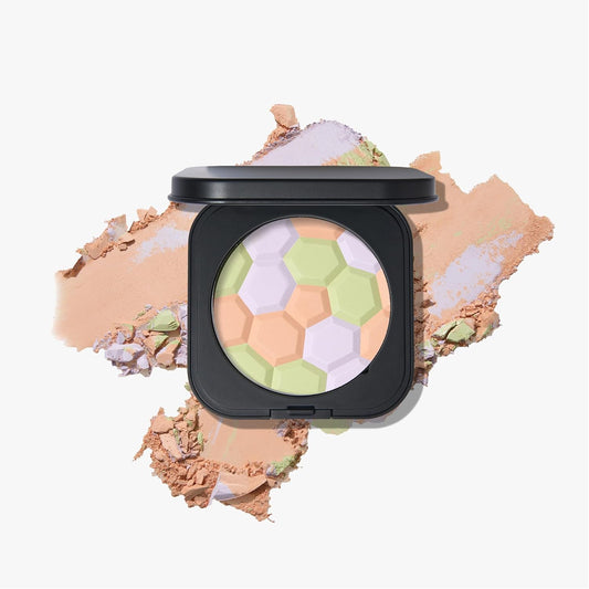 LAURA GELLER Filter Finish Pressed Radiant Setting Powder, Color Correcting For Even Tone, Universal