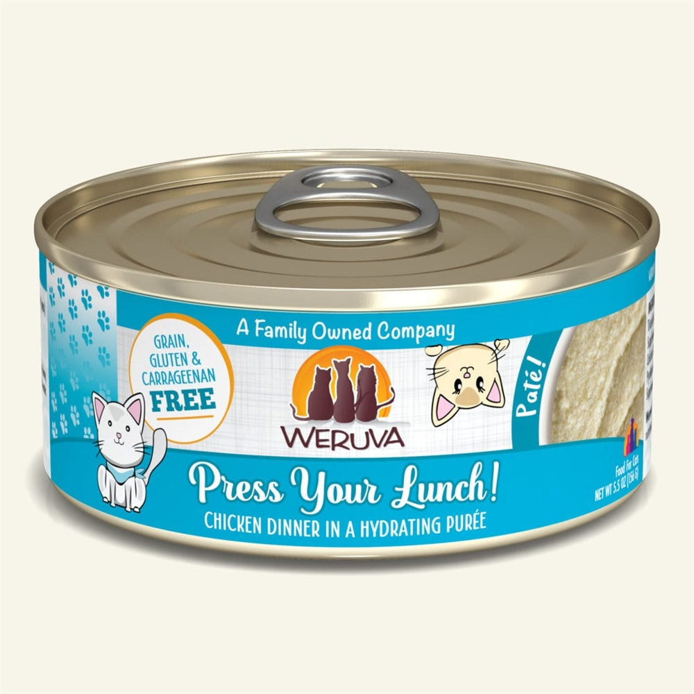 Weruva Cat Pate Press Your Lunch! Chicken Dinner 5.5oz (Case Of 8)