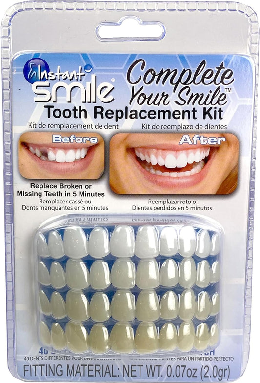 Instant Smile Complete Your Smile Temporary Tooth Replacement Kit - Replace a Missing Tooth in Minutes - Patented