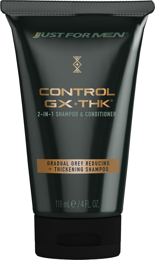 Just for Men Control GX + THK Thickening Shampoo and Conditioner with Grey Reduction, 4 oz