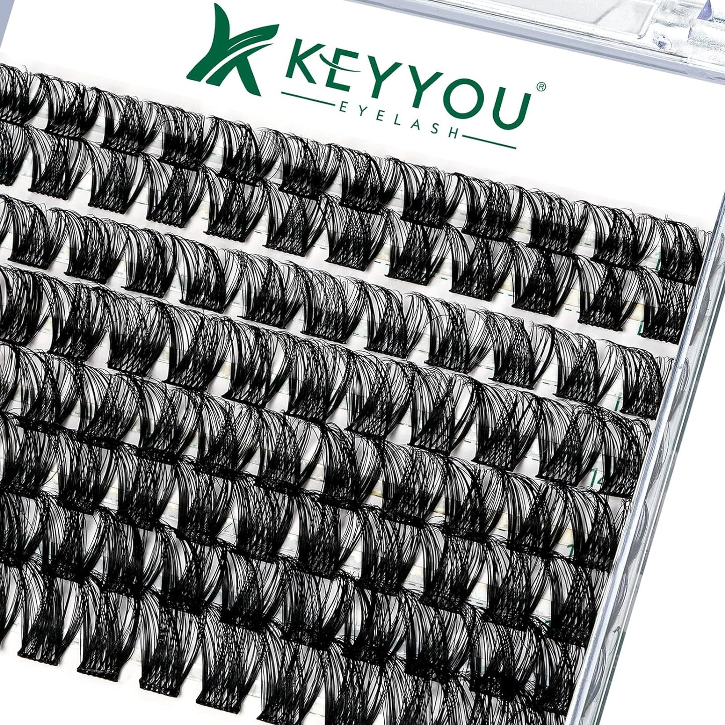Lash Clusters 96pcs Individual Lashes D Curl 8-18MIX Cluster Lashes KEYYOU Volume Wispy Lash Extension Soft&Comfortable Easy DIY at Home(Y01,D-8-18MIX)