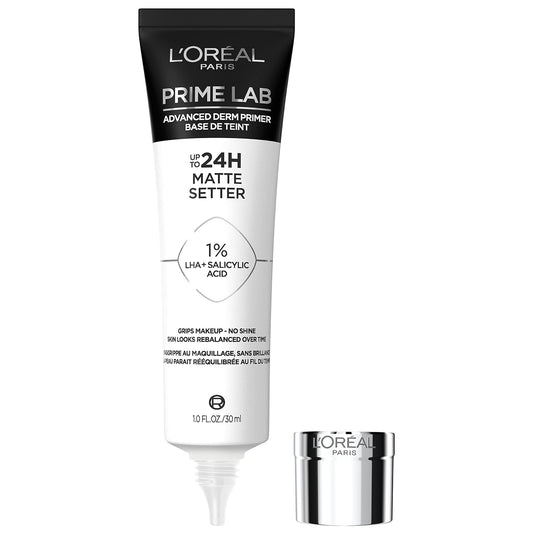 L'Oreal Paris Prime Lab Up to 24H Matte Setter Face Primer Infused with Salicylic Acid to Grip and Extend Makeup with a No Shine Finish, 1.01 Fl Oz