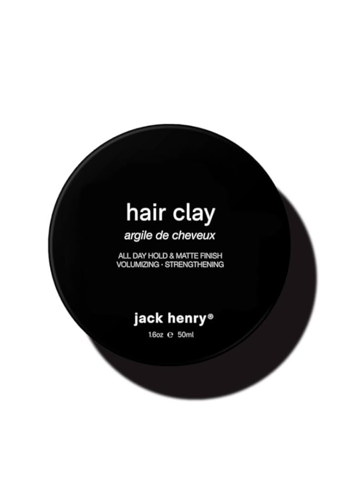 Jack Henry Hair Clay Styling Product, Add Thickness & Texture, 4 Ingredients, 1.6 oz