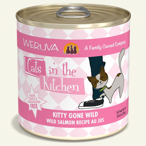 Cats In The Kitchen Kitty Gone Wild - Wild Salmon Recipe 10oz, (Case Of 12)