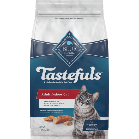Blue Buffalo Tastefuls Indoor Natural Salmon & Brown Rice Adult Dry Cat Food