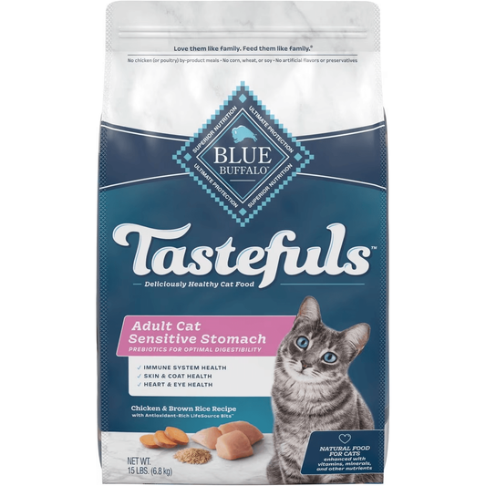 Blue Buffalo Tastefuls Sensitive Stomach Natural Chicken Adult Dry Cat Food