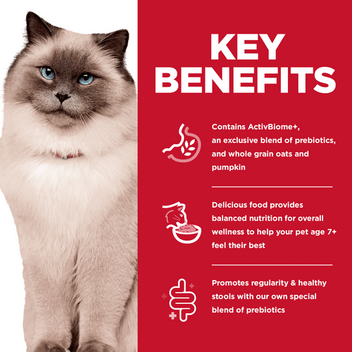 Hill's Science Diet Adult 7+ Perfect Digestion Chicken, Barley & Whole Oats Recipe Cat Food